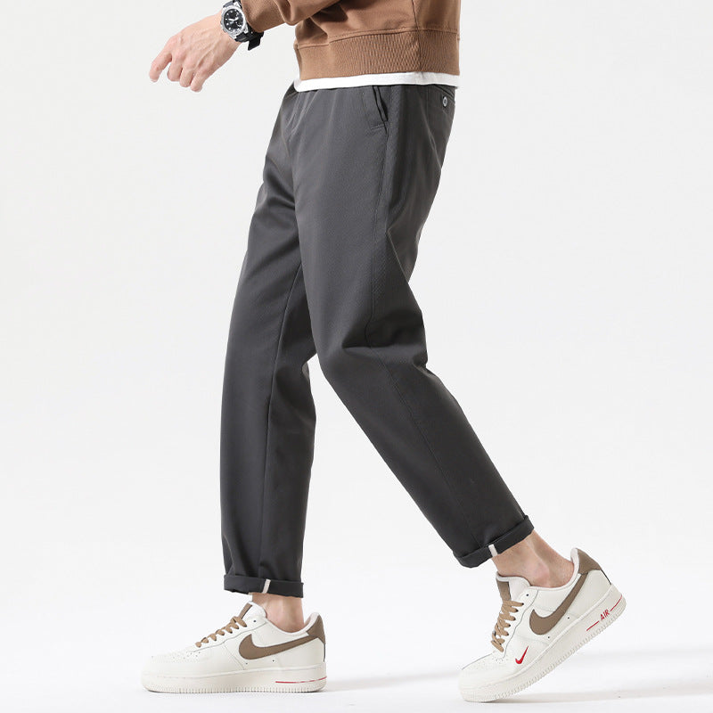 Men’s Cotton Cargo Pants – Loose Straight Combed Cotton Casual