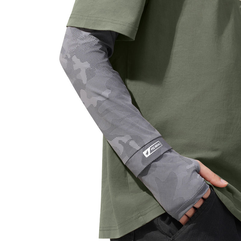 Men’s Ice Silk UV Protection Arm Sleeves Summer Sports