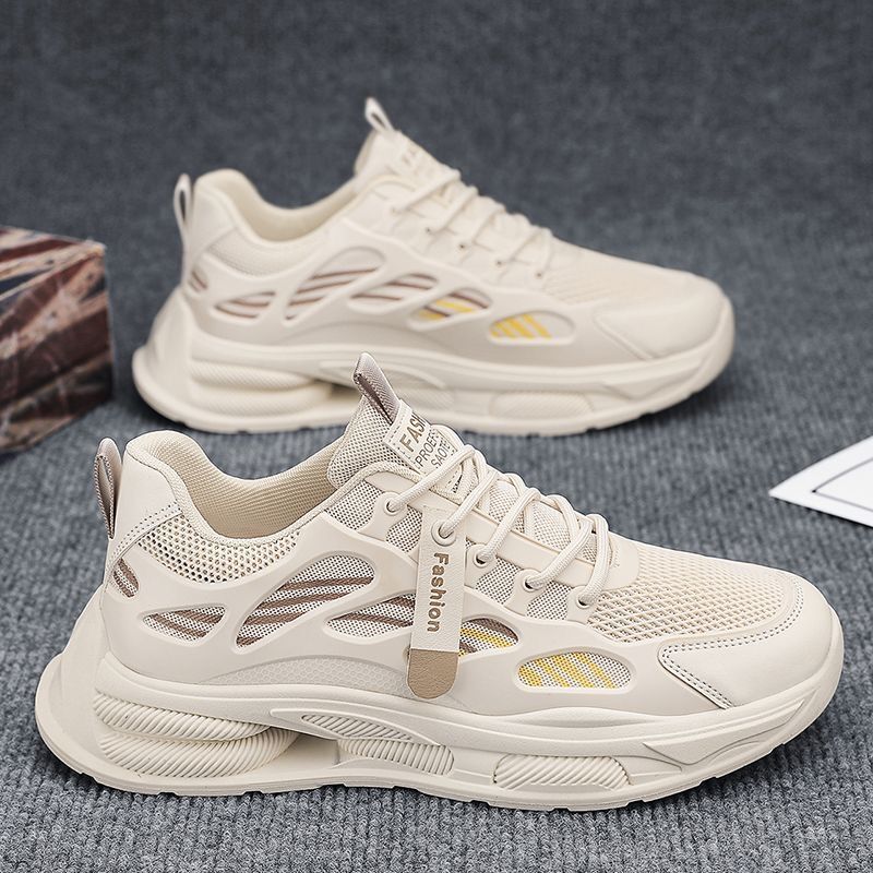 Men’s Mesh Sports Shoes – Korean Style Thick-Soled Sneakers