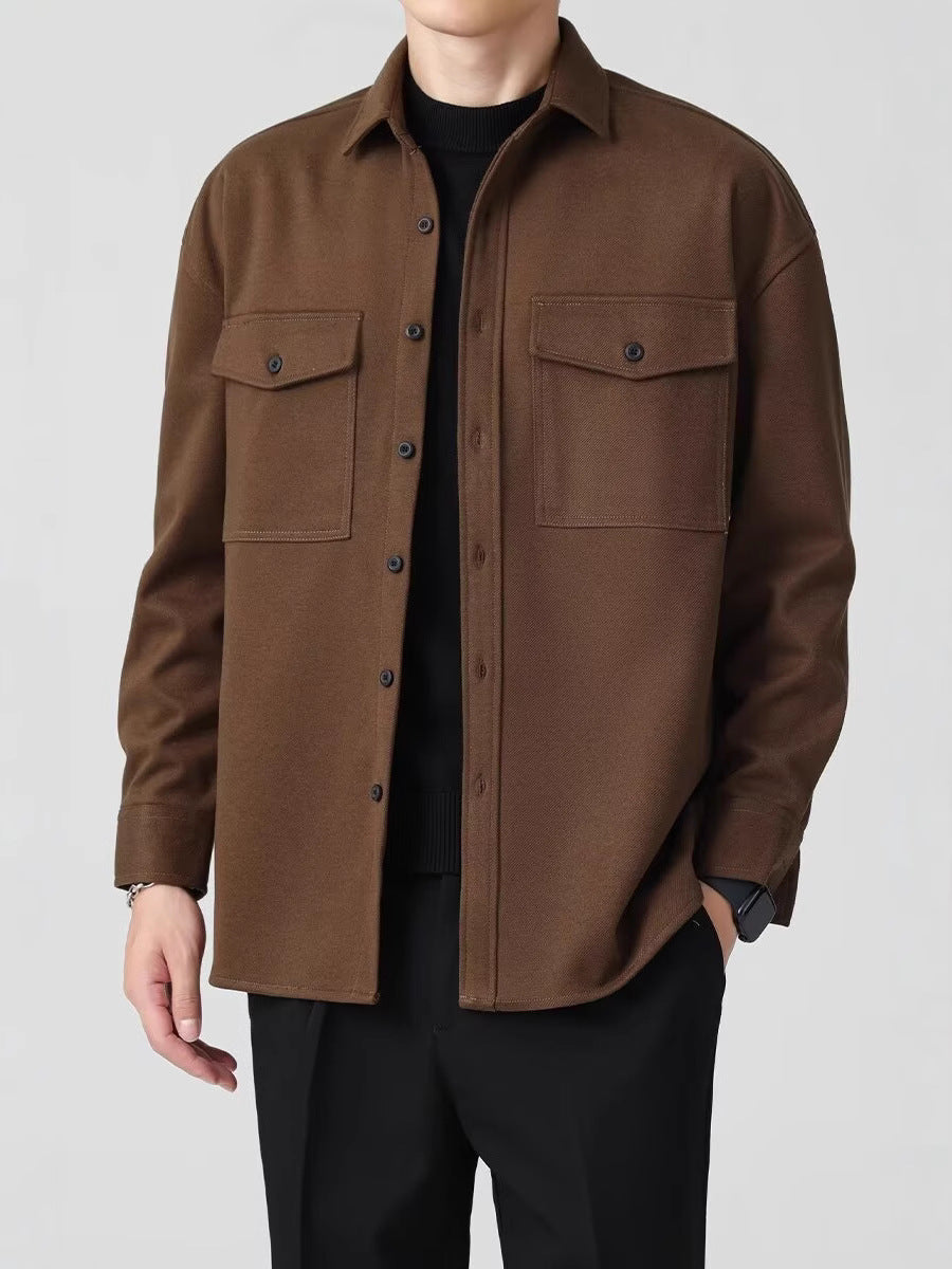 Heavy Workwear Woolen Overshirt Men’s Casual Jacket