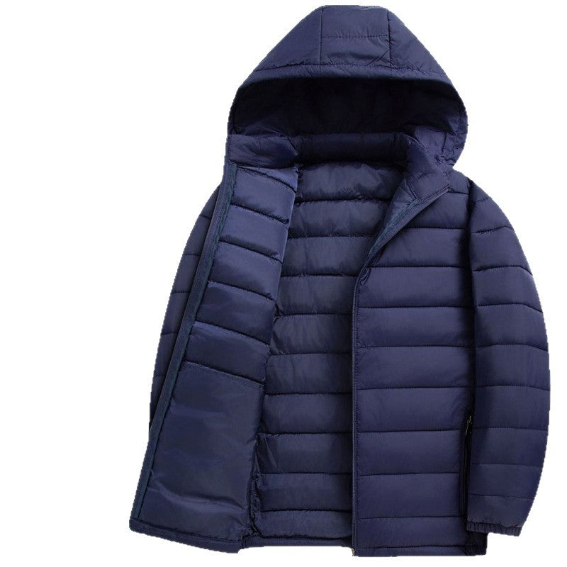 Men’s Cotton Coat – Stand-Up Collar, Warm Autumn & Winter Casual