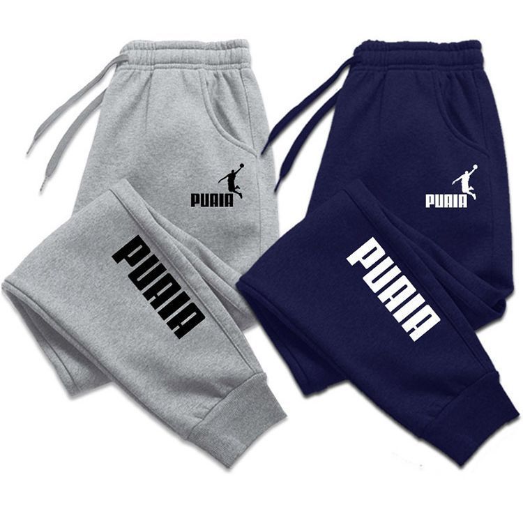 Men’s Fleece-Lined Sweat Pants – Autumn & Winter Jogging Pants