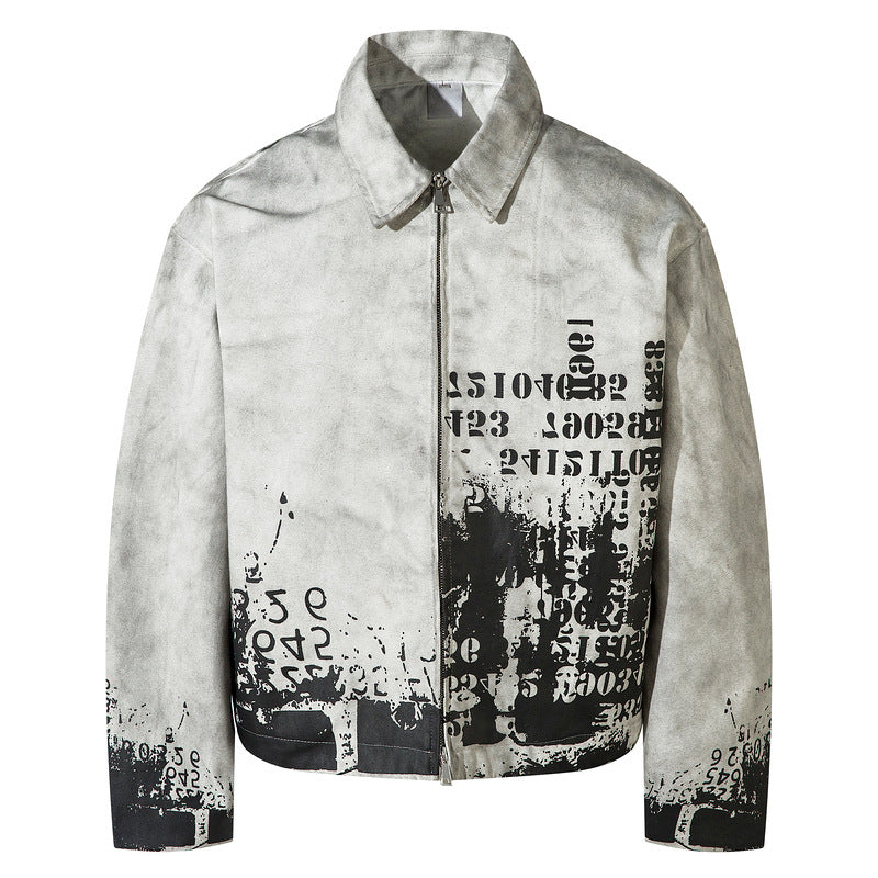 American Retro Dirty Dye Mens Work Jacket 2025