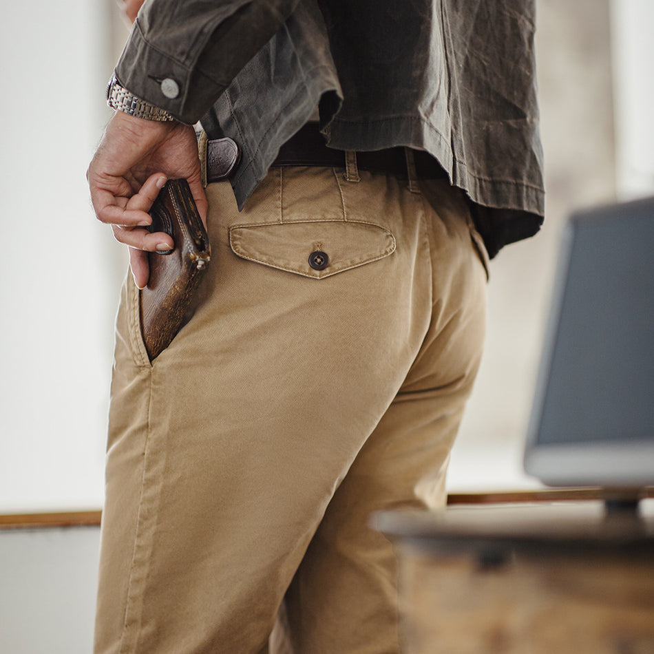 Madden Slim-Fit Twill Pants Men Retro