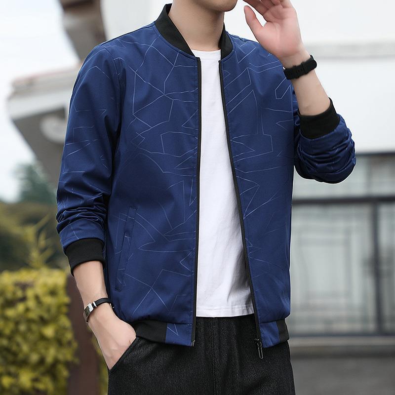 Korean-Style Casual Mens Baseball Jacket 2025