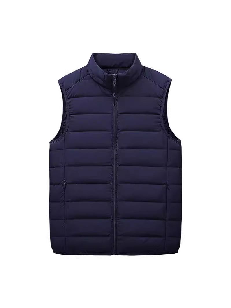 Men’s Seamless Down Vest – Lightweight 90% White Duck Filling