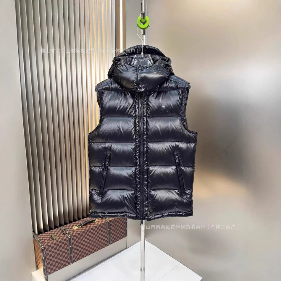 Glossy Down Vest – Men’s and Women’s Winter Fashion Waistcoat