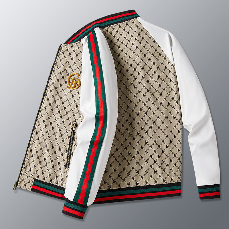 European-Style Casual Mens Baseball Jacket 2025