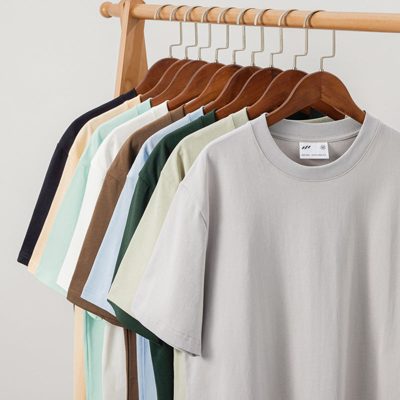 Heavy Combed Cotton T-Shirt – Drop Shoulder Loose Tee