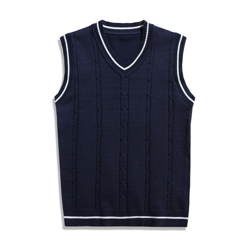Sleeveless Sweater – Slim Casual Knit Vest for Men