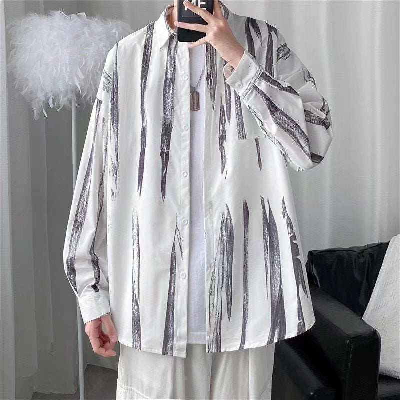 Unisex Retro Floral Shirt – Loose Hong Kong Style Cuban