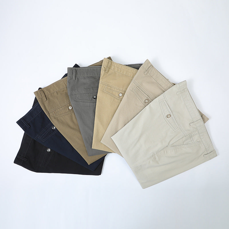 2025 Loose Straight Cotton Pants Men Winter