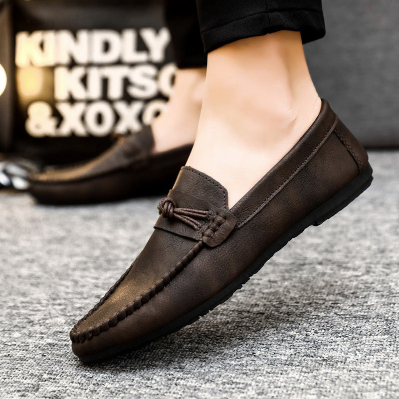 Men’s Lefu Bean Shoes – Breathable Soft Slip-On Casual Shoes