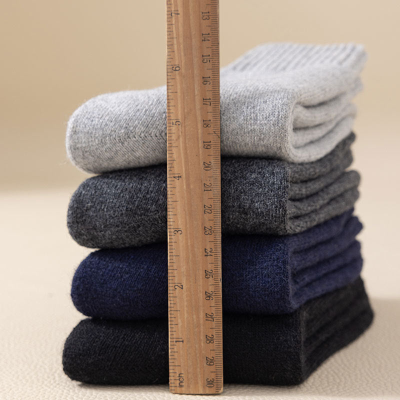 (Pack of 5)-Wool Blend Mens Socks – Cold Resistant & Warm