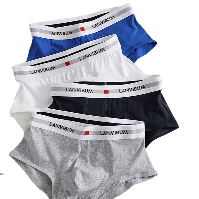 Mens Cotton Low-Waist Boxer Briefs