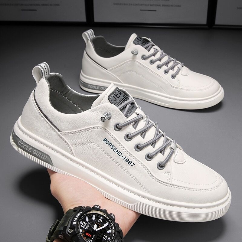 Men’s Spring Breathable White Casual Board Shoes
