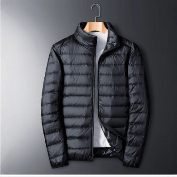 Men’s Stand-Collar Light Down Cotton Jacket – Warm Autumn & Winter Coat