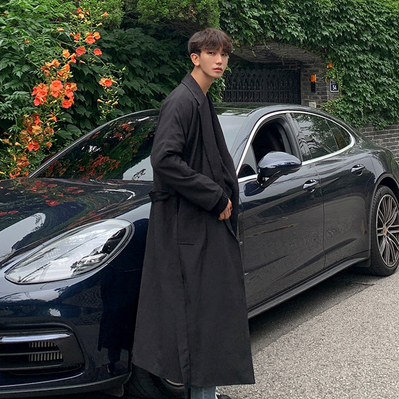 Clearance Korean Overcoat – Men’s Mid-Length Casual Windbreaker