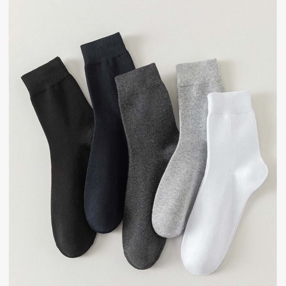 Plus Size Mens Business Socks – (5 Pack Mid Calf)