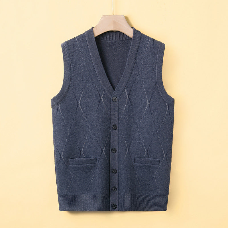 Sleeveless Sweater – Warm Cardigan Vest for Dad & Grandpa