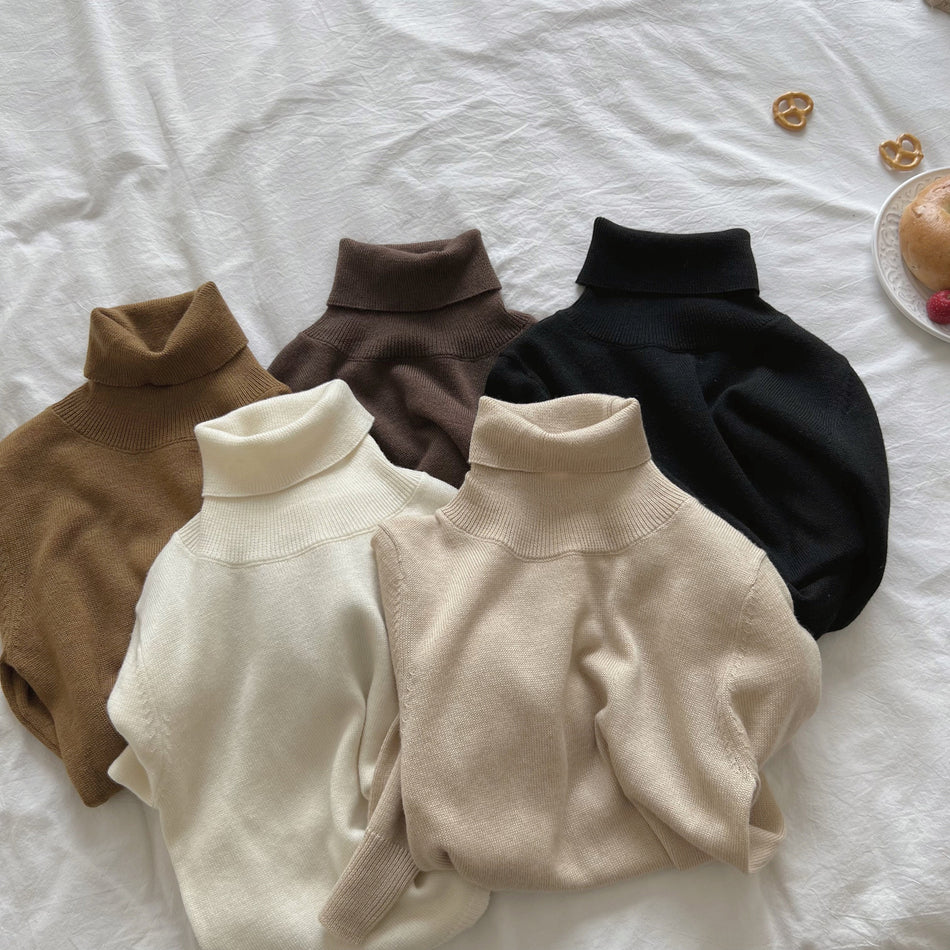 Men’s Simple Turtleneck Sweater – Warm Winter Pullover