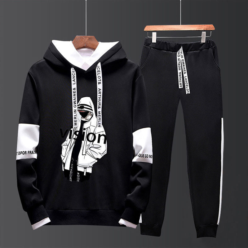 Men’s Korean Style Casual Suit – Trendy Two-Piece