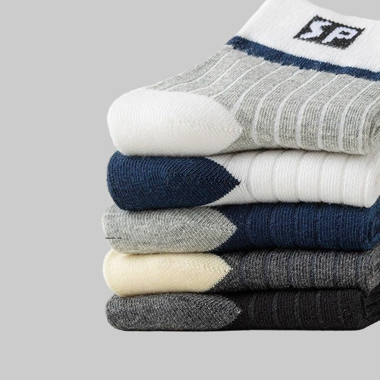 Pure Cotton Mens Mid-Tube Socks – Thick & Trendy