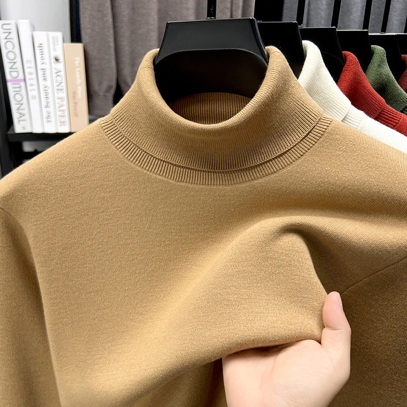 Men’s Mulberry Silk Cashmere Turtleneck – Business Knit