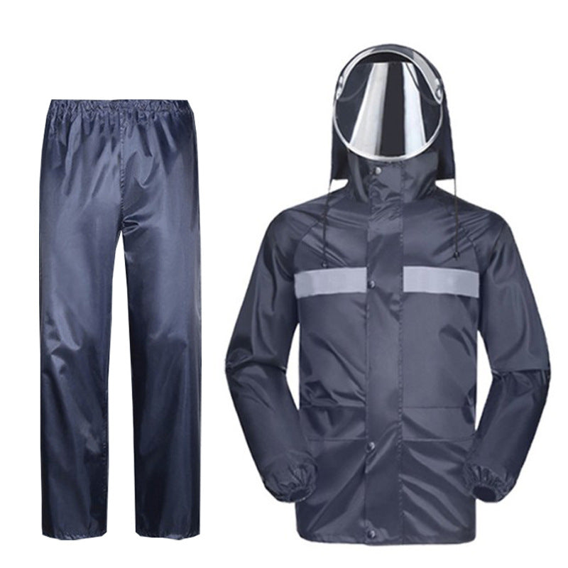 Men’s Reflective Motorcycle Rain Suit – Waterproof Outdoor Protection