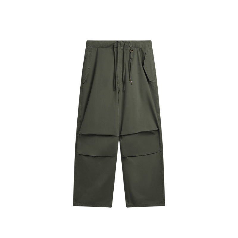 Washed Crane Cargo Pants Men’s Wide Leg Paratrooper 2025