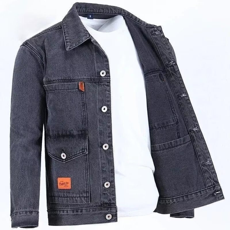 Men's Denim Coat – 2023 Spring Loose Fit Lapel Frock Jacket