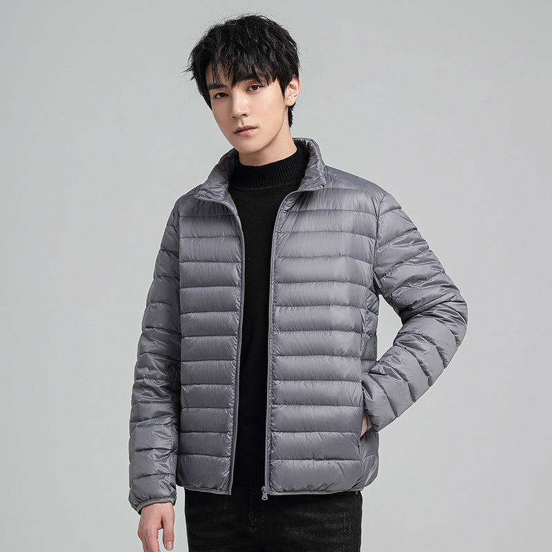 Men’s Lightweight Hooded Down Jacket –  Winter Fashion