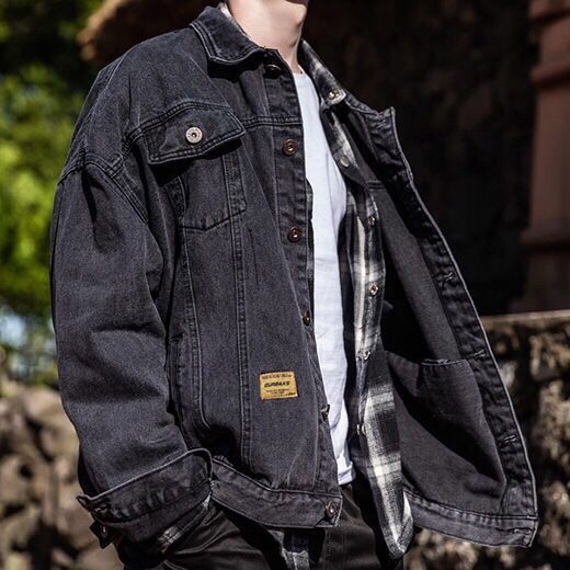 Men's Denim Jacket – Hong Kong Style Loose Fit Workwear Top