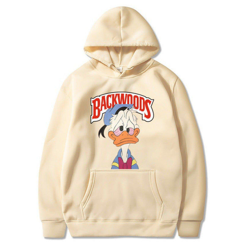 2025 Backwoods Cartoon Pullover Hooded Sweater Men