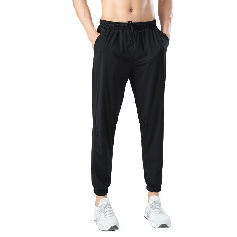 Men’s Nylon Ice Silk Sports Pants – Quick-Dry & High Elastic