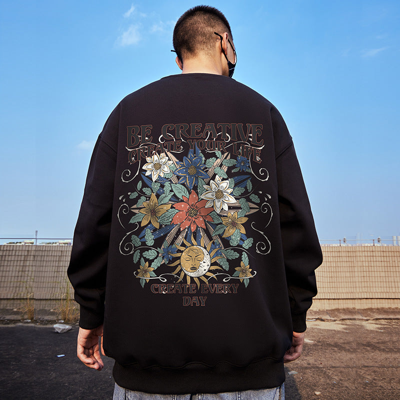 Oversized Men’s Sweatshirt – Plus Size Crewneck