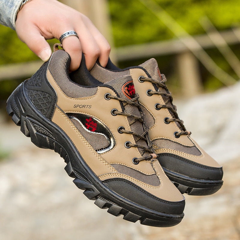 Large Size Men’s Sports Shoes – Outdoor Hiking Sneakers Mesh Casual Work Shoes