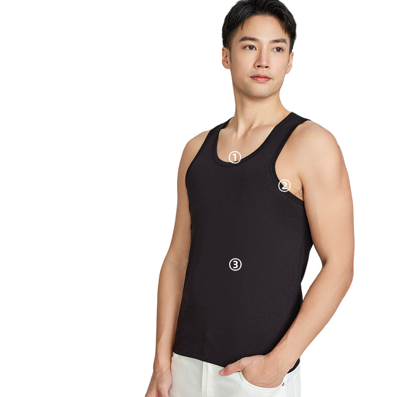 Unisex Cotton Sleeveless Vest – Breathable Fitness Sports Base Layer