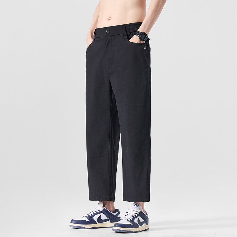 Men’s Nylon Casual Pants – Nine-Point Loose Summer Trousers