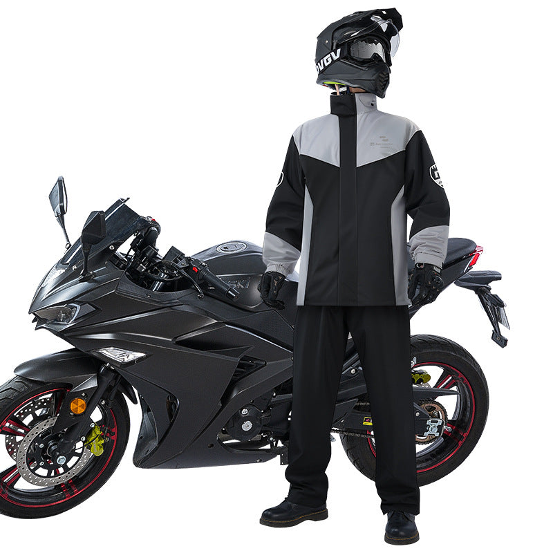 Unisex Split Raincoat & Pants – Thick Motorcycle & Outdoor Riot Suit