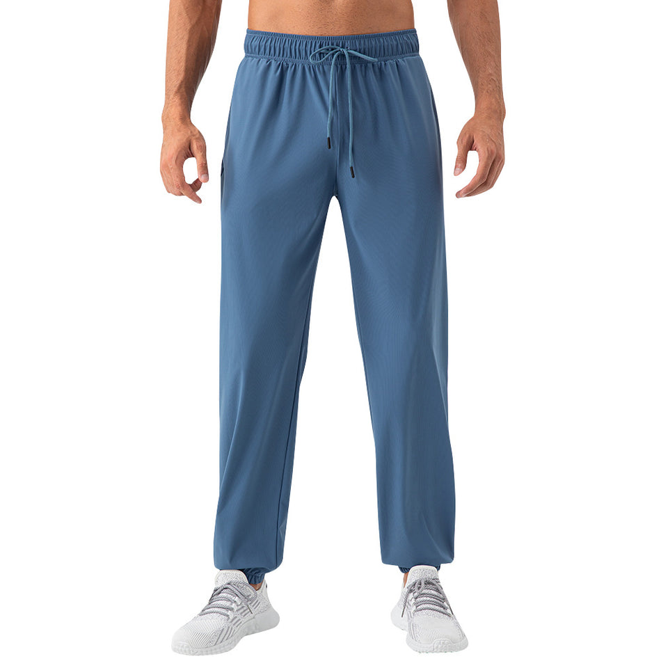 Men’s Nylon Quick-Dry Sports Pants – Loose Running Fitness Pants