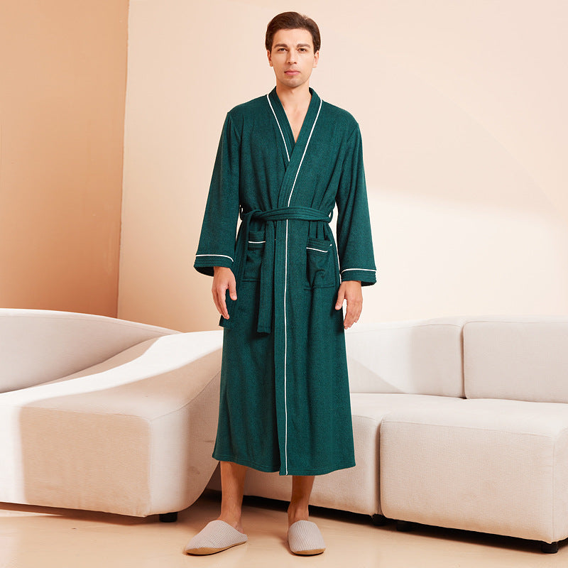 Couple’s Towel Bathrobe – Quick-Drying Water-Absorbent Nightgown for Men