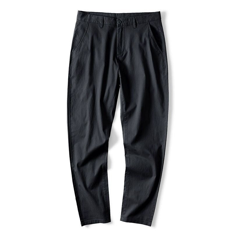 Men’s Retro Work Pants – Washed Cotton Loose Straight Casual