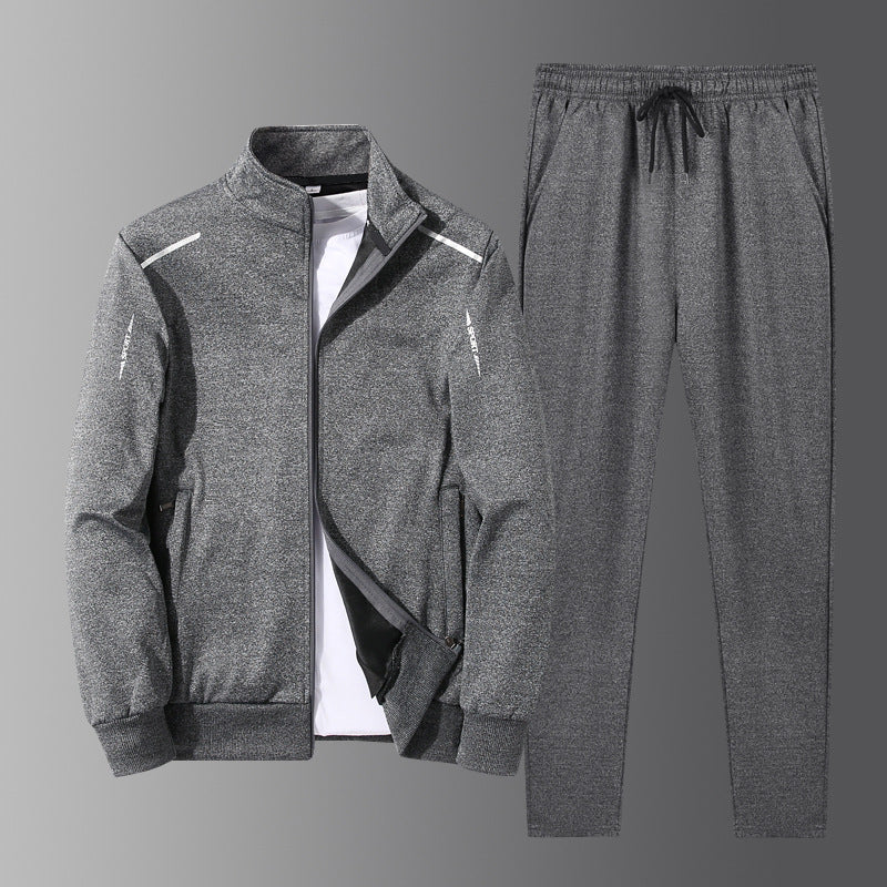 Men’s Middle-Aged Spring-Fall Sports Suit Two-Piece Loose Set