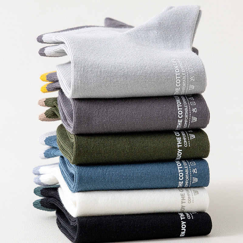 (Pack 6)-Mens Boat Socks – Combed Cotton Invisible Comfort