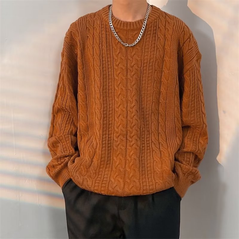 Men's Loose Korean-Style Sweater – Autumn Winter Casual Knit