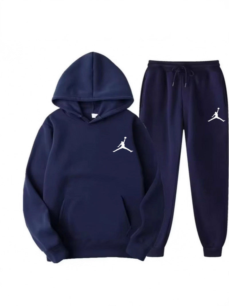 Unisex Autumn-Winter Sweatshirt Suit – Hooded Plus Velvet Sports Set
