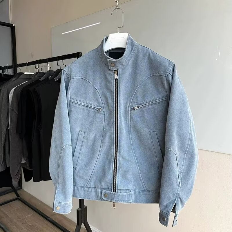 Men’s Retro Workwear Pilot Jacket – Spring & Autumn Fashion