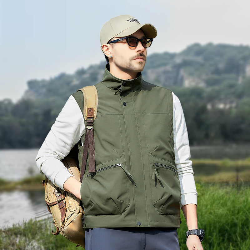 Outdoor Workwear Vest – Multi-Pocket Men’s Fishing & Photography Waistcoat