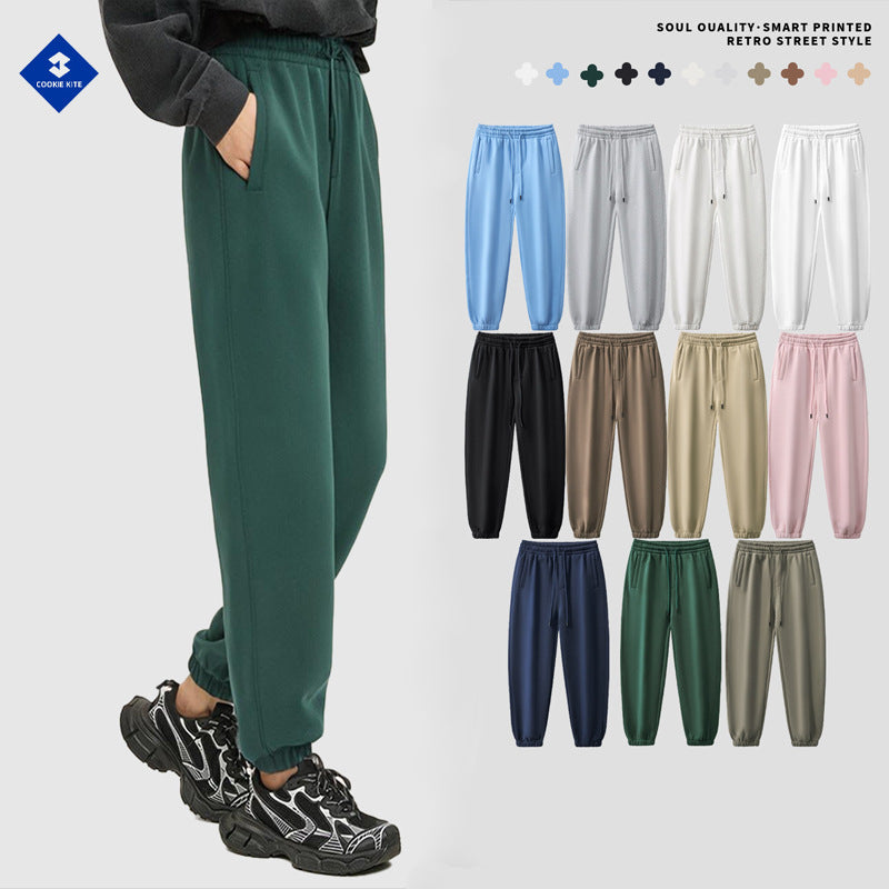 Velvet Sports Sweatpants Men Loose 350g